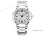 Swiss Cal.324 SC Patek Philippe Women Nautilus Watch Stainless steel White Dial 7118